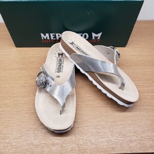 Mephisto Natalina Silver Women's Thong Sandal